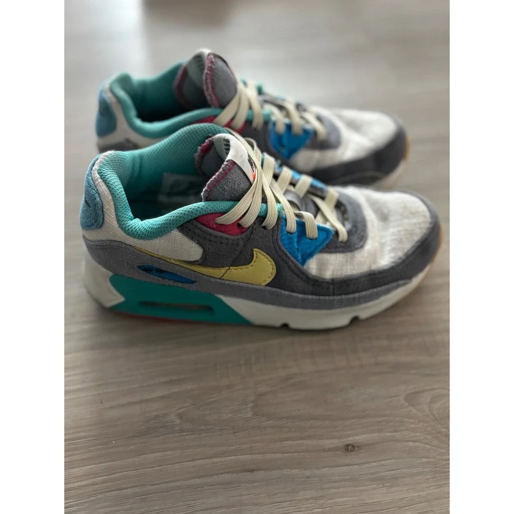 Nike Air Max 90‎ Air Sprung Kids Sneakers Multi-Color DQ7761-001 Size 1Y
